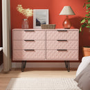 Harlequin 6 Drawer Midi Chest in Kobe Pink - Ready Assembled