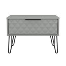Harlequin 1 Drawer Wide Side Table in Dusk Grey - Ready Assembled