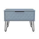 Harlequin 1 Drawer Wide Side Table in Denim Blue - Ready Assembled