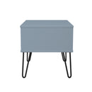 Harlequin 1 Drawer Wide Side Table in Denim Blue - Ready Assembled