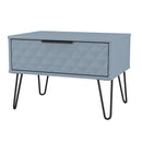 Harlequin 1 Drawer Wide Side Table in Denim Blue - Ready Assembled