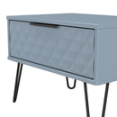 Harlequin 1 Drawer Wide Side Table in Denim Blue - Ready Assembled