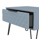 Harlequin 1 Drawer Wide Side Table in Denim Blue - Ready Assembled
