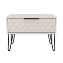 Harlequin 1 Drawer Wide Side Table in Kashmir Matt - Ready Assembled