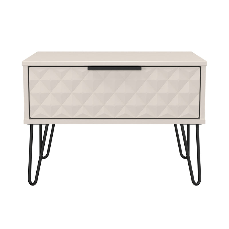 Harlequin 1 Drawer Wide Side Table in Kashmir Matt - Ready Assembled