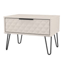 Harlequin 1 Drawer Wide Side Table in Kashmir Matt - Ready Assembled