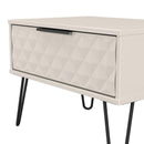 Harlequin 1 Drawer Wide Side Table in Kashmir Matt - Ready Assembled