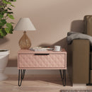 Harlequin 1 Drawer Wide Side Table in Kobe Pink - Ready Assembled