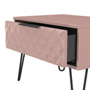 Harlequin 1 Drawer Wide Side Table in Kobe Pink - Ready Assembled