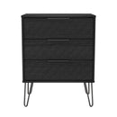 Harlequin 3 Drawer Chest in Black Ash - Ready Assembled
