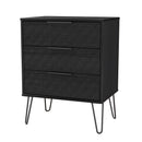 Harlequin 3 Drawer Chest in Black Ash - Ready Assembled
