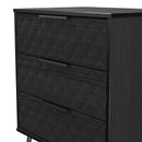 Harlequin 3 Drawer Chest in Black Ash - Ready Assembled