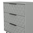 Harlequin 3 Drawer Chest in Dusk Grey - Ready Assembled
