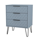 Harlequin 3 Drawer Chest in Denim Blue - Ready Assembled
