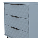 Harlequin 3 Drawer Chest in Denim Blue - Ready Assembled