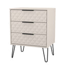 Harlequin 3 Drawer Chest in Kashmir Matt - Ready Assembled