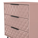 Harlequin 3 Drawer Chest in Kobe Pink - Ready Assembled