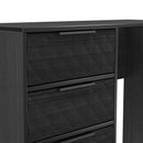 Harlequin 4 Drawer Vanity in Black Ash - Ready Assembled