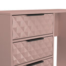Harlequin 4 Drawer Vanity in Kobe Pink - Ready Assembled