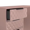 Harlequin 4 Drawer Vanity in Kobe Pink - Ready Assembled