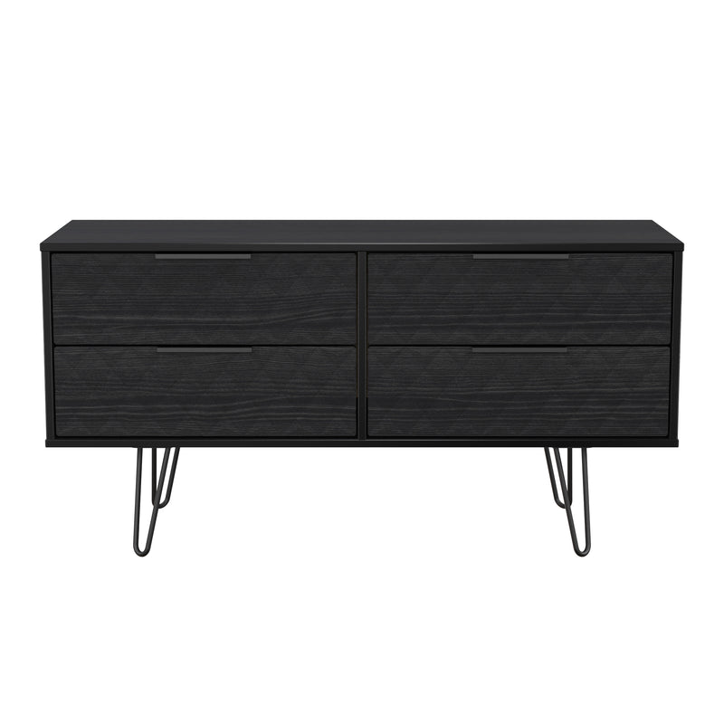 Harlequin 4 Drawer Bedbox in Black Ash - Ready Assembled