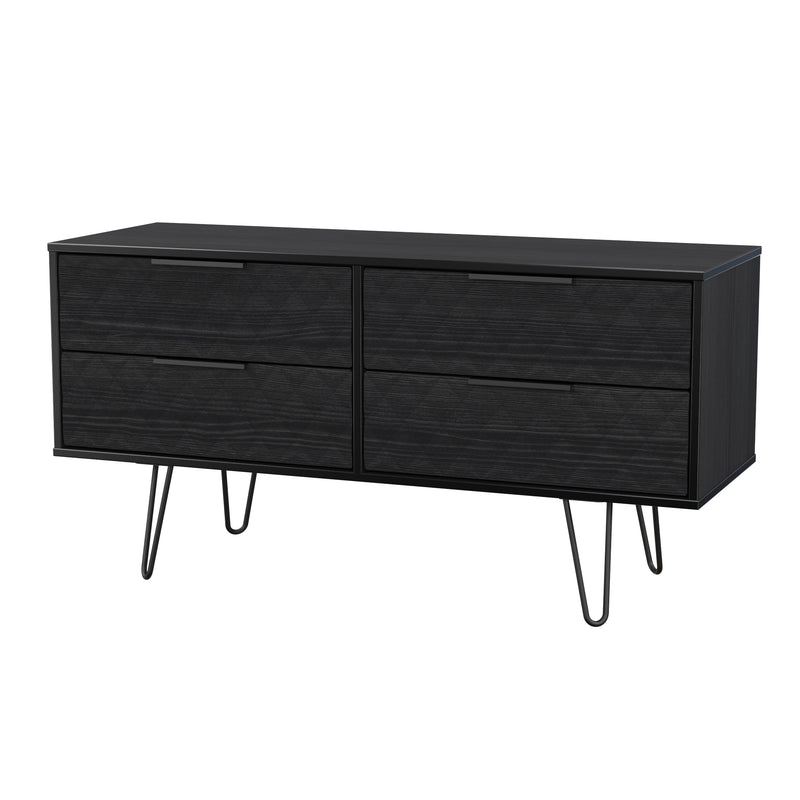 Harlequin 4 Drawer Bedbox in Black Ash - Ready Assembled