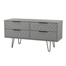 Harlequin 4 Drawer Bedbox in Dusk Grey - Ready Assembled