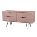 Harlequin 4 Drawer Bedbox in Kobe Pink - Ready Assembled