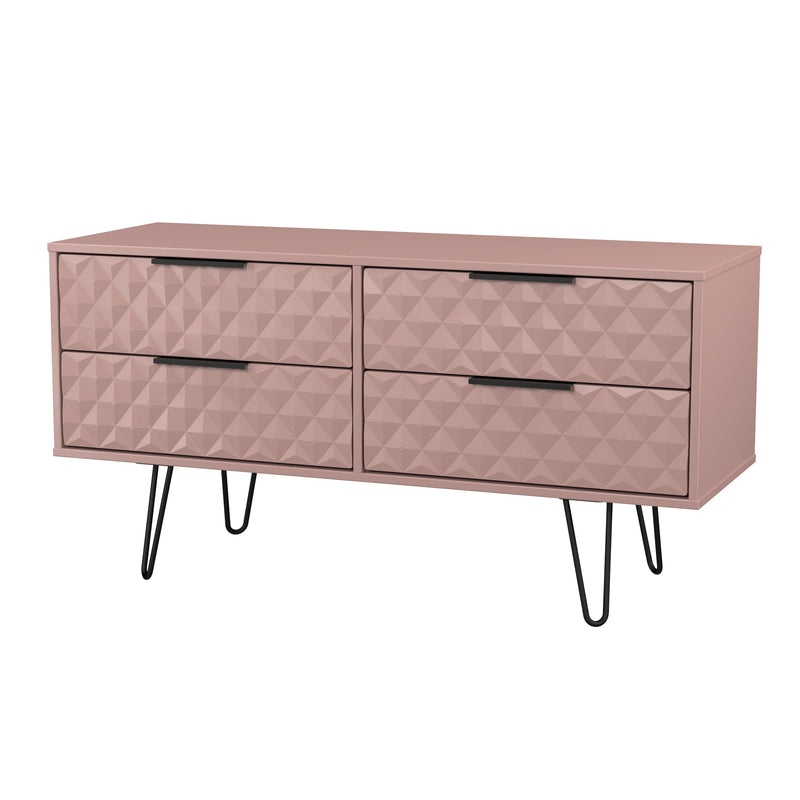 Harlequin 4 Drawer Bedbox in Kobe Pink - Ready Assembled