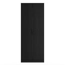 Harlequin Double Wardrobe in Black Ash - Ready Assembled