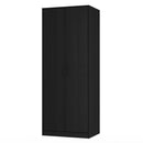 Harlequin Double Wardrobe in Black Ash - Ready Assembled