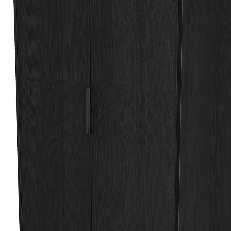 Harlequin Double Wardrobe in Black Ash - Ready Assembled