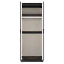 Harlequin Double Wardrobe in Black Ash - Ready Assembled