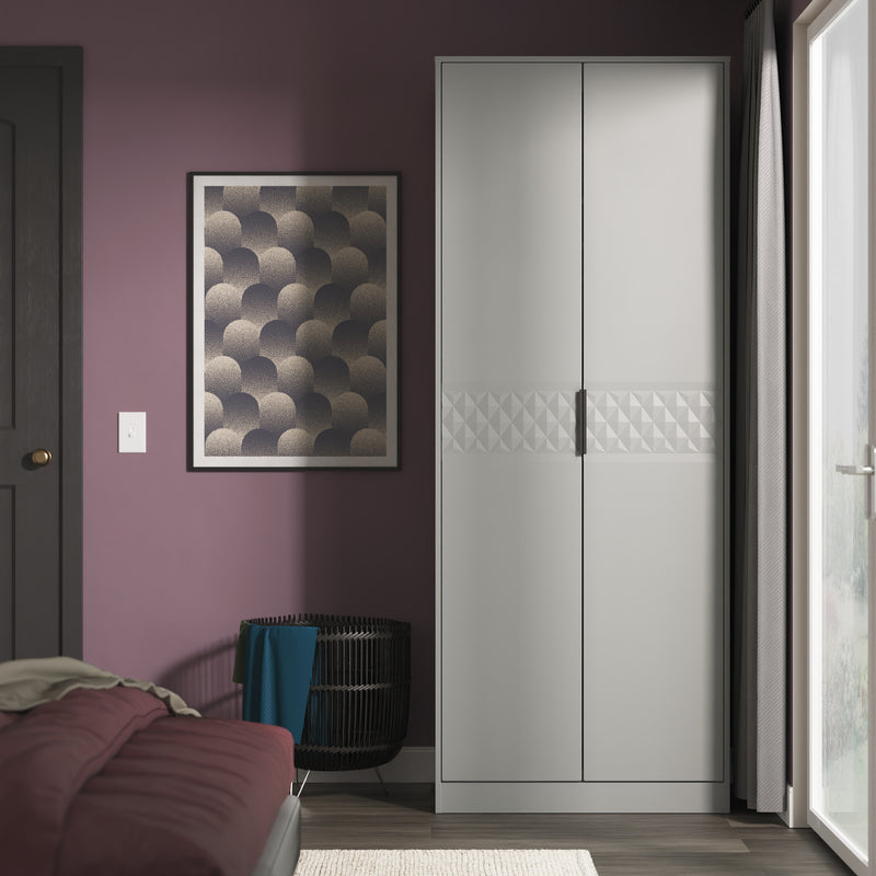 Harlequin Double Wardrobe in Dusk Grey - Ready Assembled