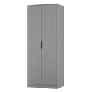 Harlequin Double Wardrobe in Dusk Grey - Ready Assembled