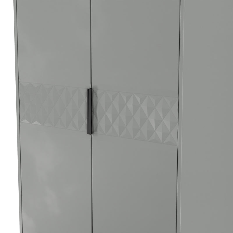 Harlequin Double Wardrobe in Dusk Grey - Ready Assembled