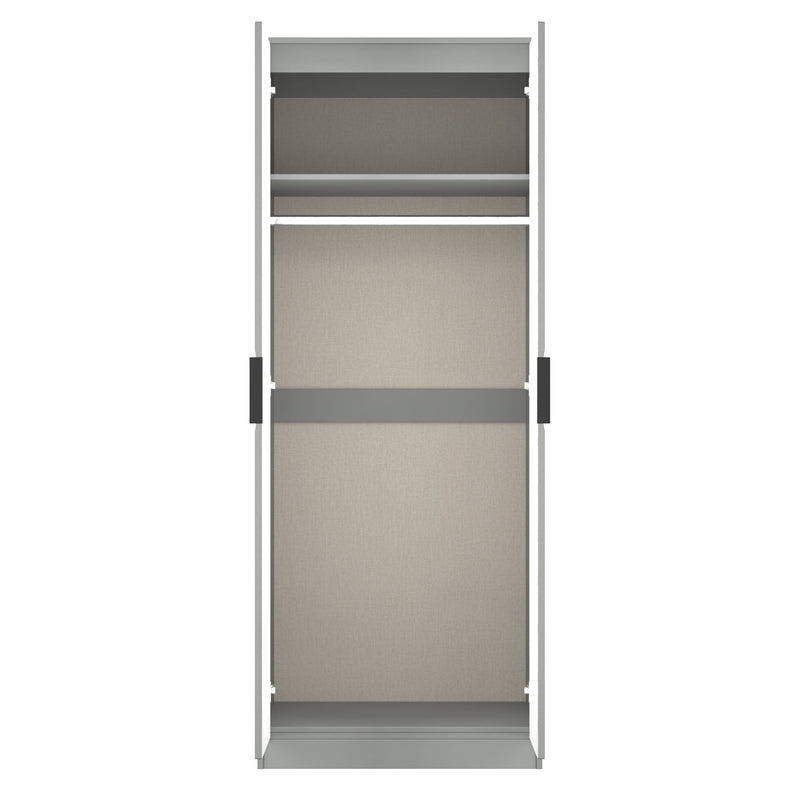 Harlequin Double Wardrobe in Dusk Grey - Ready Assembled