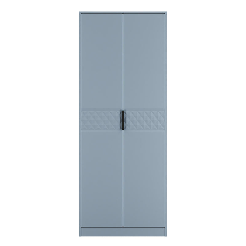 Harlequin Double Wardrobe in Denim Blue - Ready Assembled