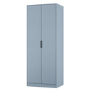 Harlequin Double Wardrobe in Denim Blue - Ready Assembled
