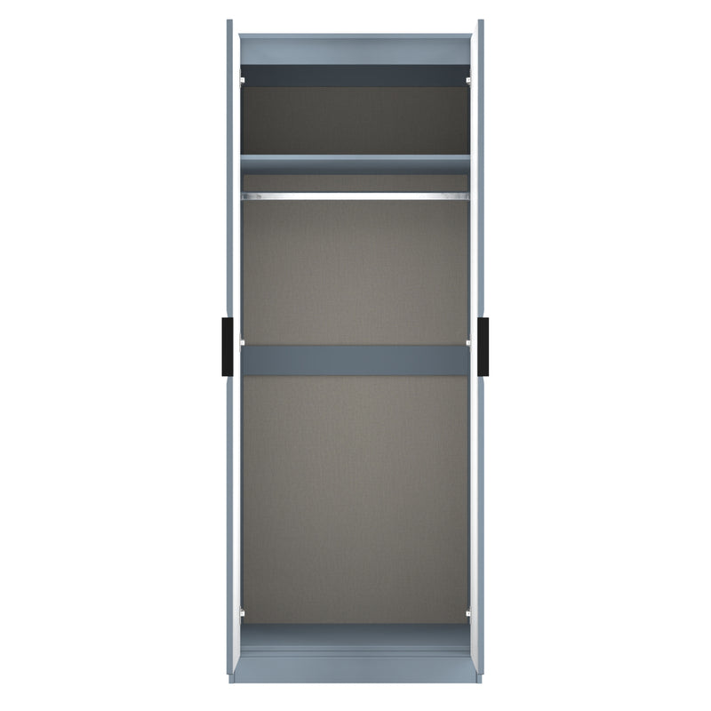 Harlequin Double Wardrobe in Denim Blue - Ready Assembled