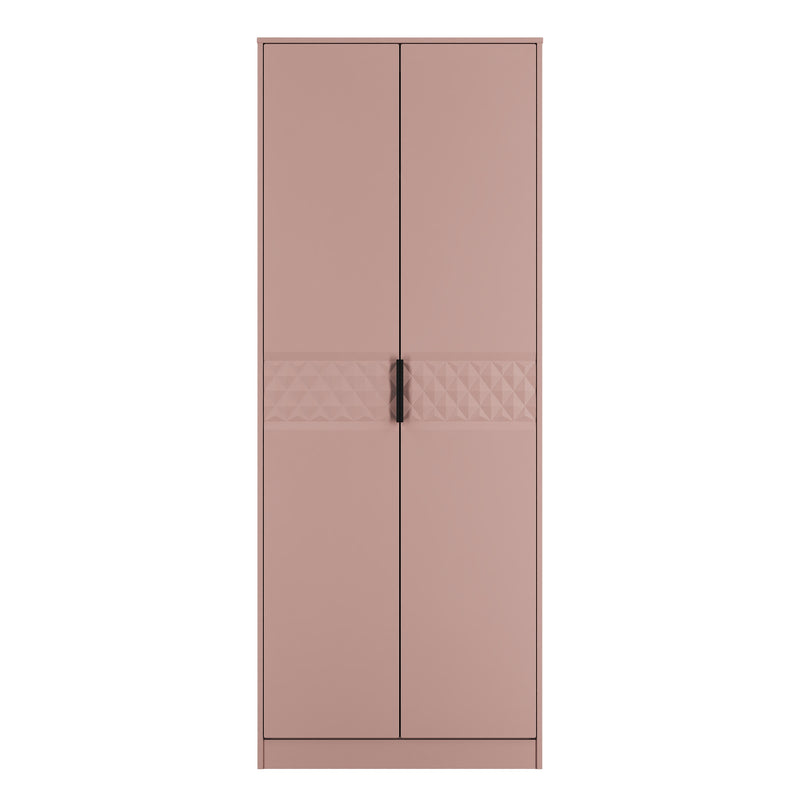 Harlequin Double Wardrobe in Kobe Pink - Ready Assembled