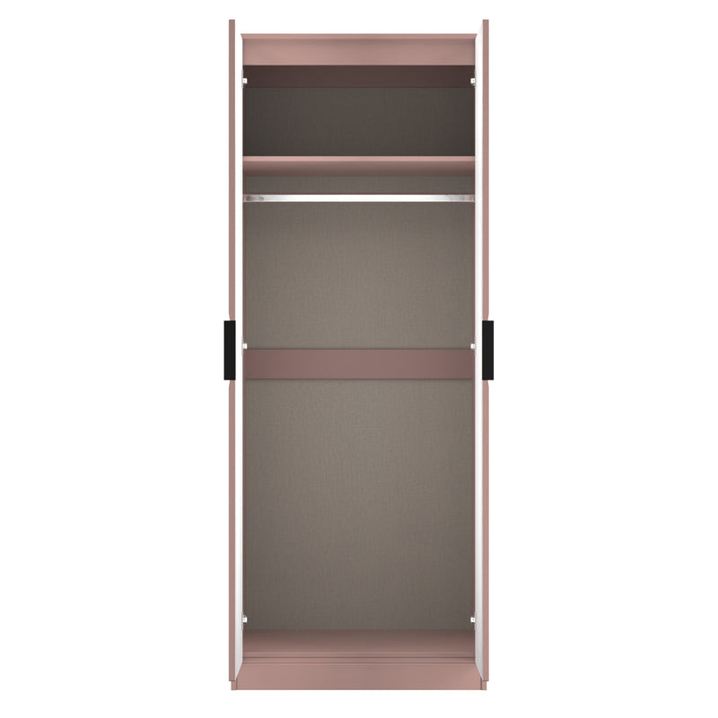 Harlequin Double Wardrobe in Kobe Pink - Ready Assembled