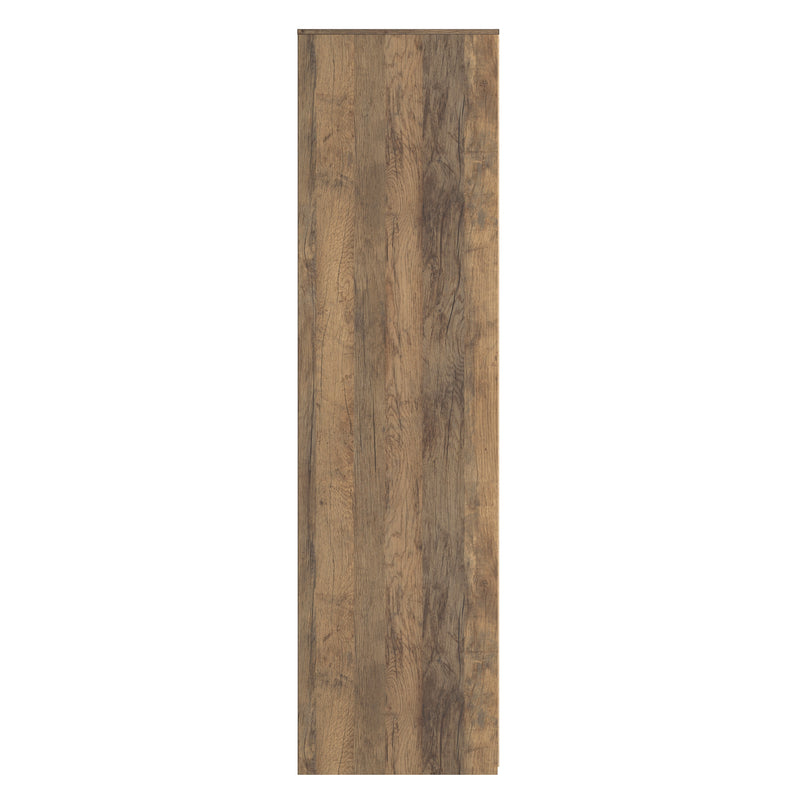 Harlequin Double Wardrobe in White Matt & Vintage Oak - Ready Assembled