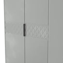 Harlequin 2 Drawer Double Wardrobe in Dusk Grey - Ready Assembled