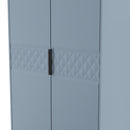 Harlequin 2 Drawer Double Wardrobe in Denim Blue - Ready Assembled