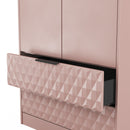 Harlequin 2 Drawer Double Wardrobe in Kobe Pink - Ready Assembled