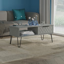 Harlequin 1 Drawer Coffee Table in Dusk Grey - Ready Assembled