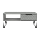 Harlequin 1 Drawer Coffee Table in Dusk Grey - Ready Assembled