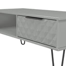 Harlequin 1 Drawer Coffee Table in Dusk Grey - Ready Assembled
