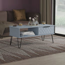 Harlequin 1 Drawer Coffee Table in Denim Blue - Ready Assembled